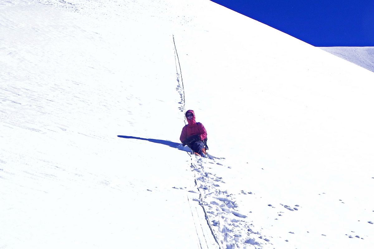 12 Jerome Ryan Taking A Rest On The Slopes Of Chulu Far East 